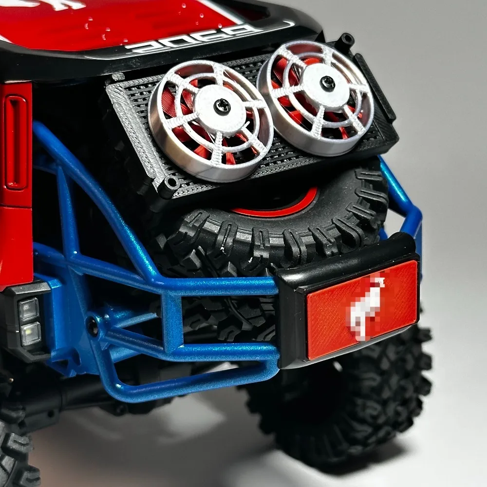 RC Crawler Upgrade Parts Customized Scale Mock Radiator Cooling Module For MJX H18P 1/18 RC Truck Decorative Accessories