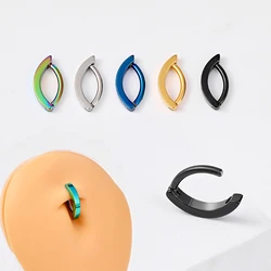 Piercing de ombligo Unisex de acero inoxidable para mujer, anillo de ombligo minimalista, Piercings corporales de playa de verano, 1 unidad