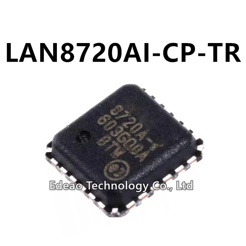 10~100Pcs/lot NEW LAN8720AI-CP-TR QFN-24 LAN8720AI-CP LAN8720AI LAN8720A LAN8720 SMD QFN24 Marking:8720A-i