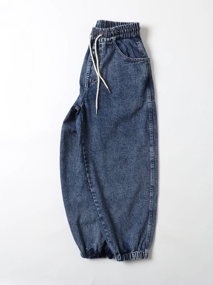 

Retro Waed Loose Wide Leg Men's Jeans Casual Trousers Spring Trendy Straight Cut mid Waist Long Pants Youth Casual Jeans