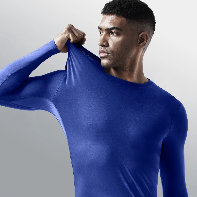 Quick-drying Athletic Compression Long Sleeve T-shirt for Men,Spring/Autumn/Winter Base Layer, for Outdoor Gym Running