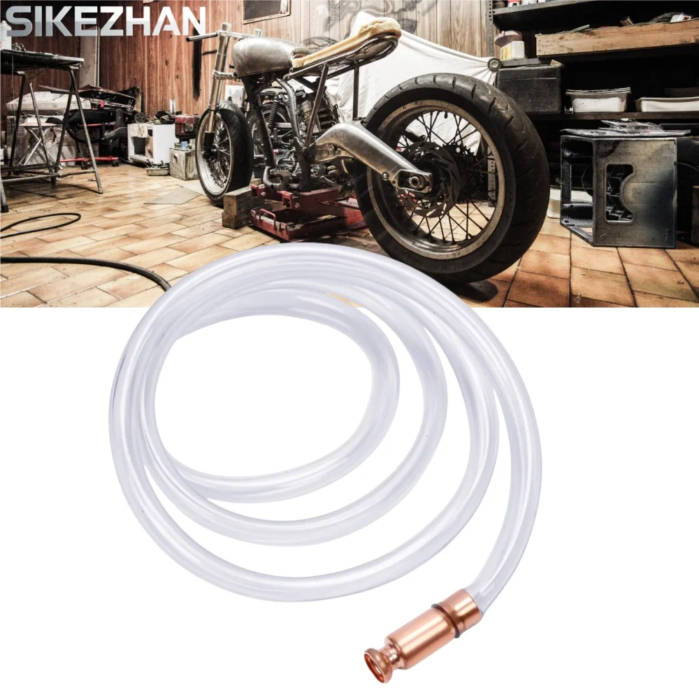 

10FT Gas Siphon Hose Pump Shaker Siphon 1/2" Valve Virgin for Gasoline Fuel Transfer Safe Multi-Purpose Self Priming Pump Hose