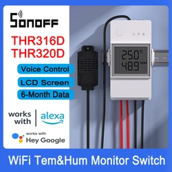 SONOFF TH Elite THR316D/THR320D WiFi Smart Switch Temp&Hum Monitoring Switch Smart Home work with DS18B20/ Si7021/ RL560/THS01