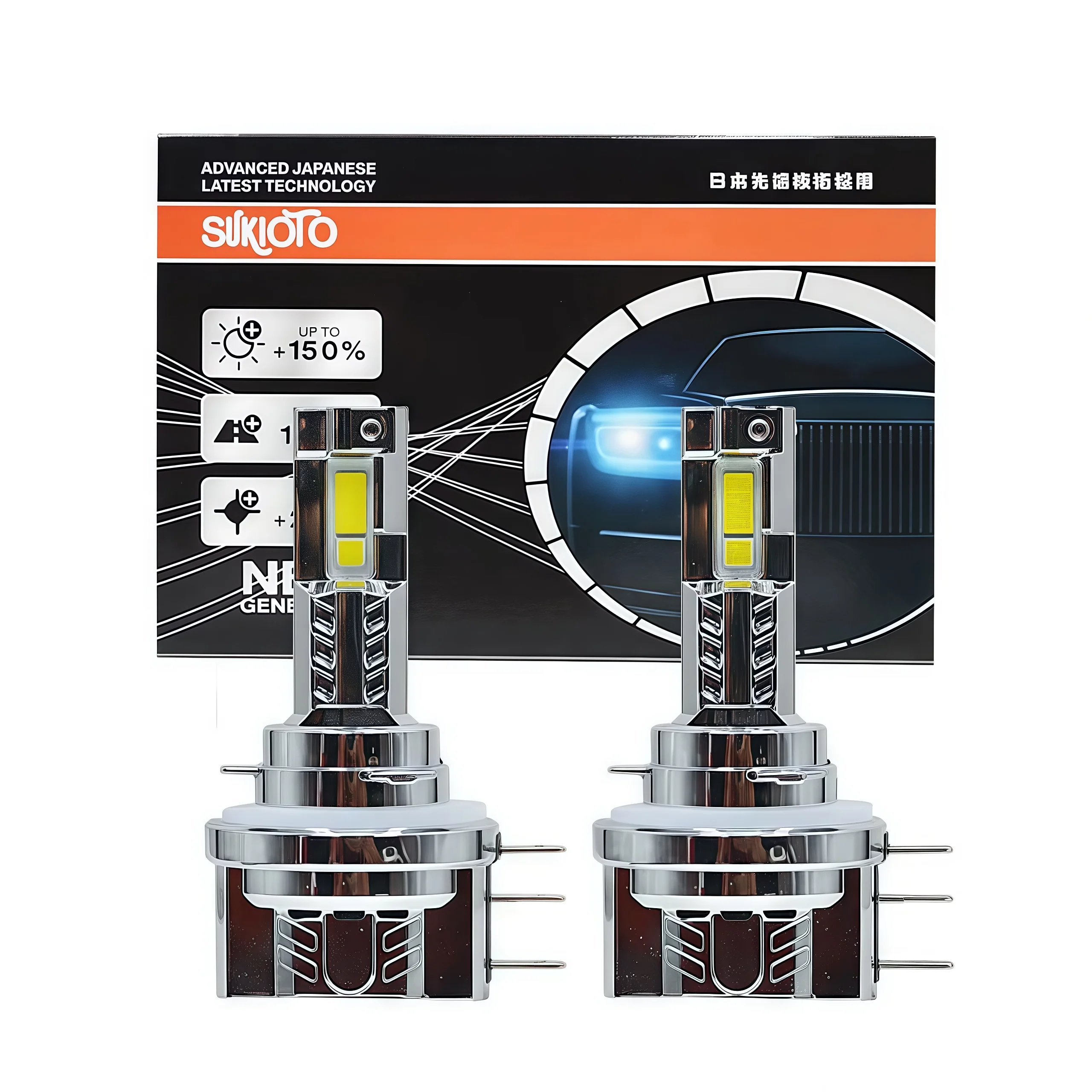 

2PCS SUKIOTO H11 LED Headlight Bulbs 9005 HB3 Super Bright 70W 6000K LED Fog Lamp H1 H3 H4 H7 Canbus LED Headlamp H15 LED Bulb