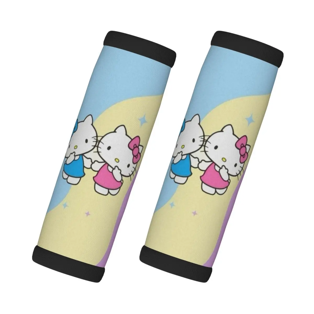 

Custom Hello Kitty Cat 2 Pcs Luggage Handle Wrap Soft Grip Handle Cover Comfortable Cartoon Neoprene Suitcase Identifier Travel
