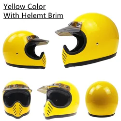 Fiberglass Vintage Motorcycle Helmet Retro Open Face Goggles Helmets Helm ECE Approved Moto Casco Moto Casco Casque ECE DOT