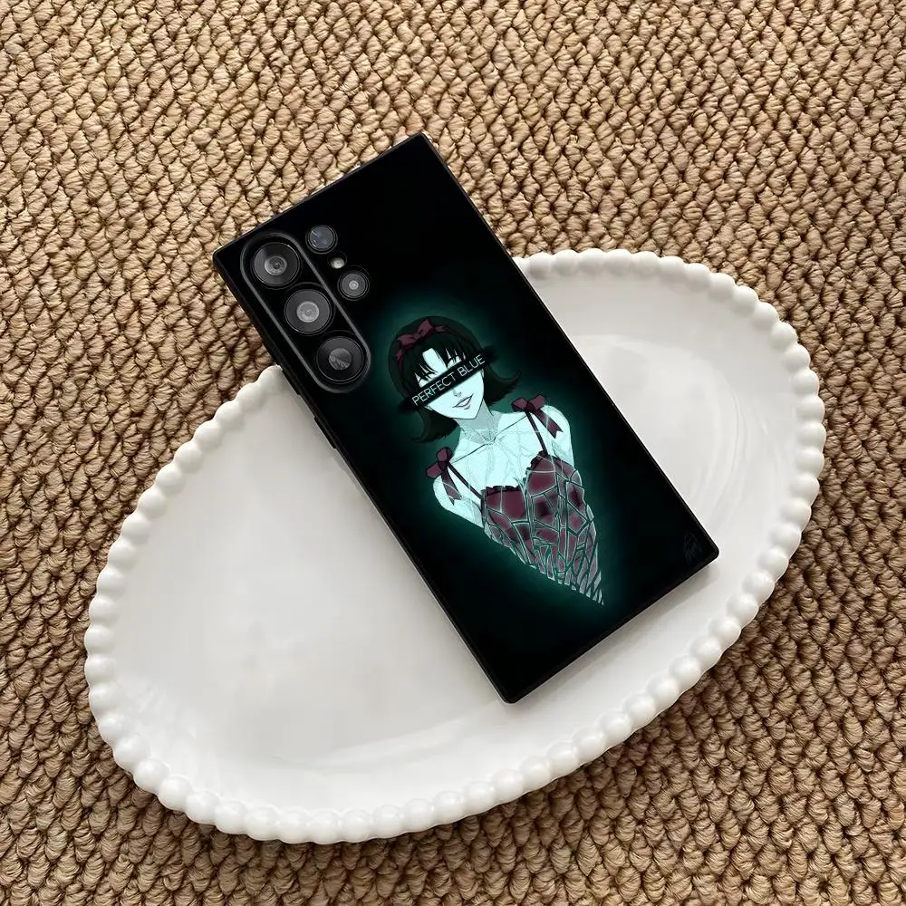 Perfect Blue  Phone Case For Samsung Galaxy S26 S25 S24 S23 S22 S21 S20 Plus Ultra Note20 Soft Black