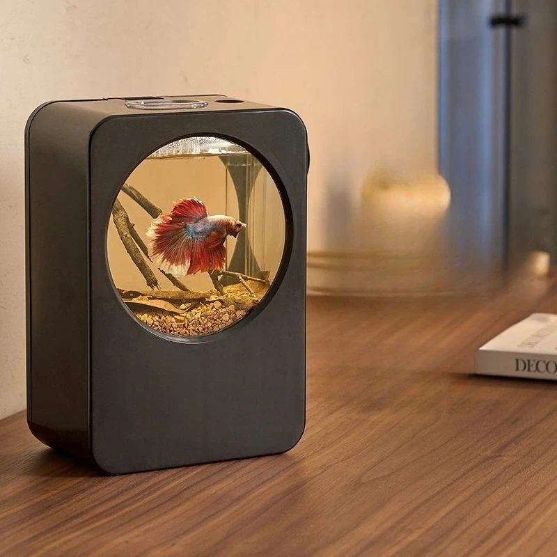 

Fish tank self-circulation living room anti-drop ecological tank, water circulation small office desktop fish tank