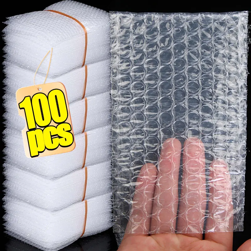 

100/20Pcs Bubble Pouch Wraps Clear Bubble Out Bags for Packing, Double Walled Cushioning Bags for Shipping, Storage and Moving