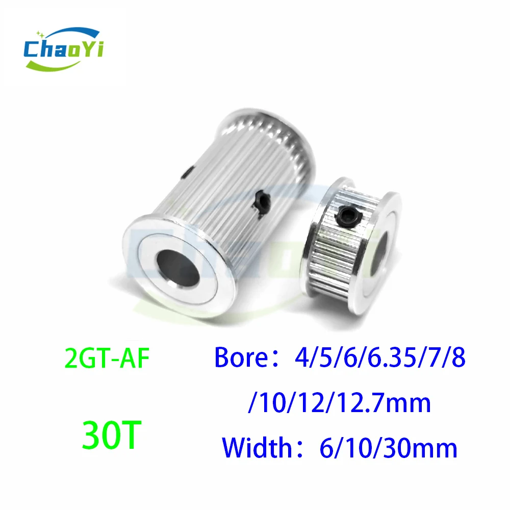 2GT 30 Teeth Timing Belt Pulley Bore 4/5/6/6.35/7/8/10/12/12.7mm Synchronous Wheel For Belt Width 6/10/30mm 3D Printer Parts G2M