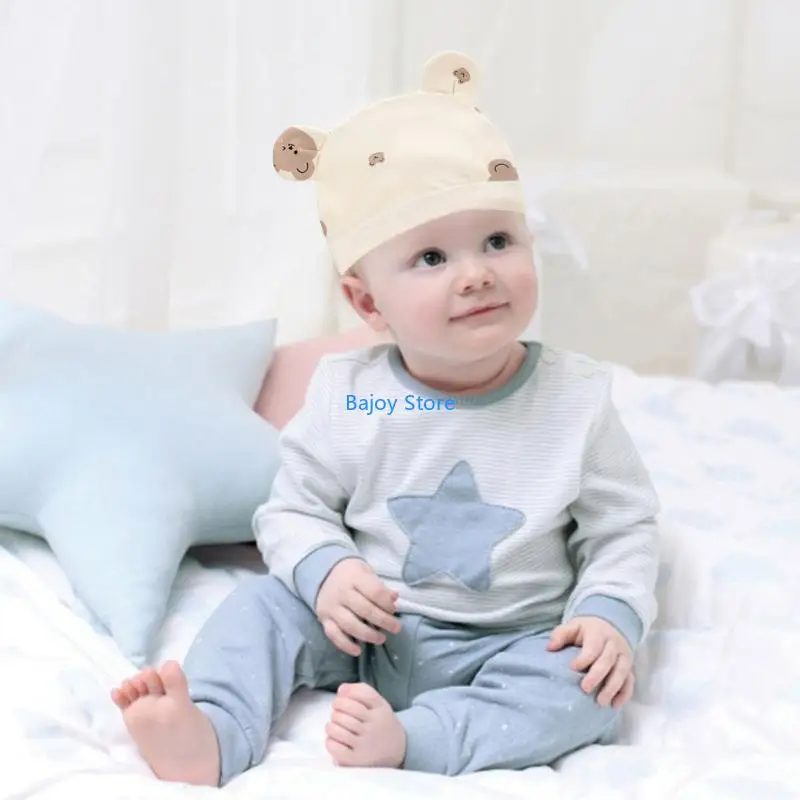 

63HE Preemie Caps Newborns Nursery Hospital Hat for Boys Girls Toddler 0-3 Months
