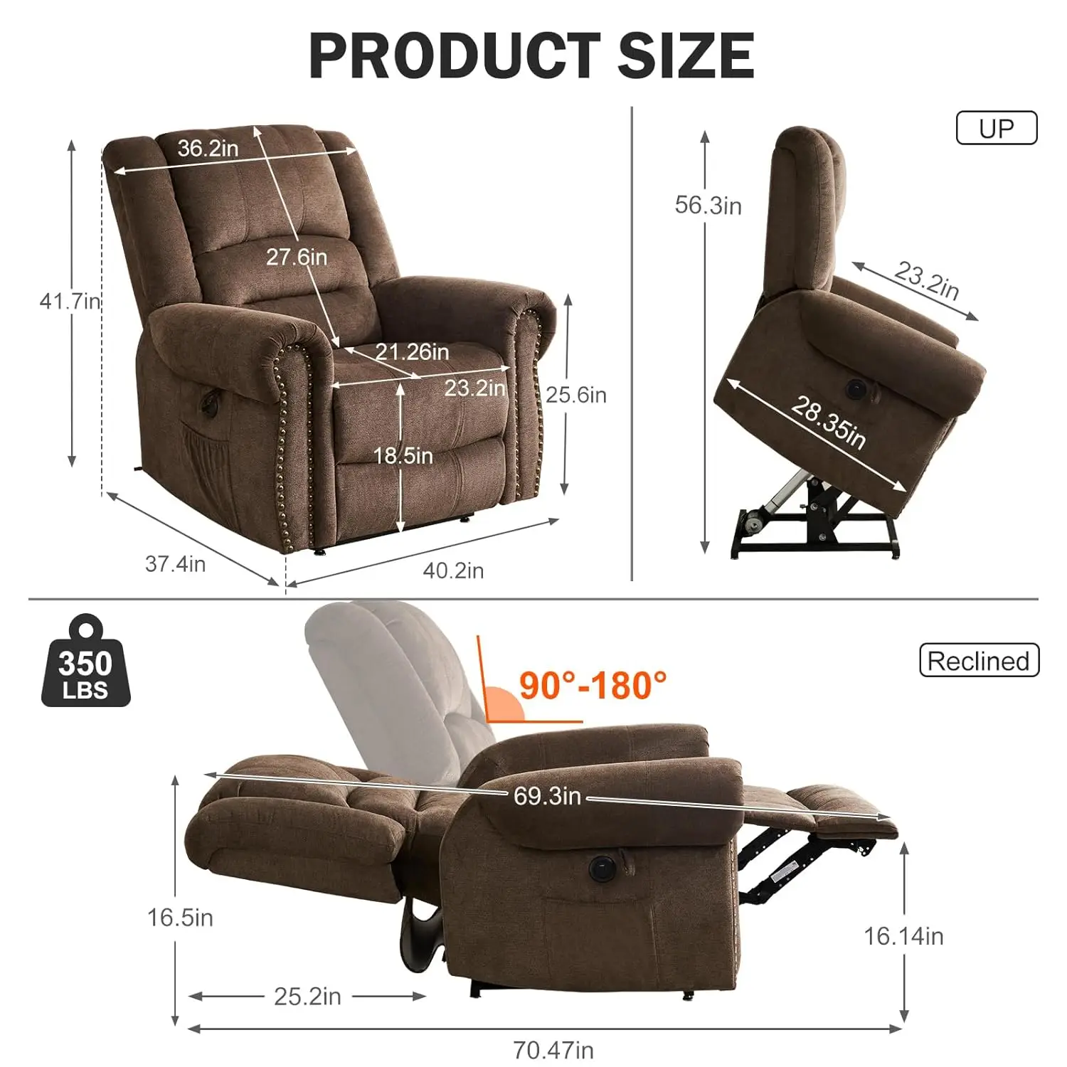 Thumbnail 2 - #12 New Recliner Chairs Arrivals