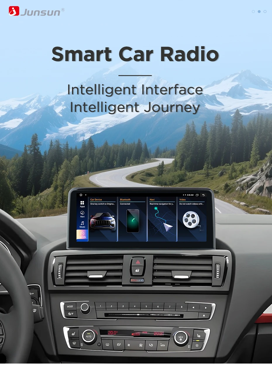Junsun 1920*720 Drahtlose Carplay Android Auto Multimedia Auto Radio Für BMW 1 2 3 4 serie F20 F21 F22 F30 F31 F32 F33 F34 F36 – Detail 10