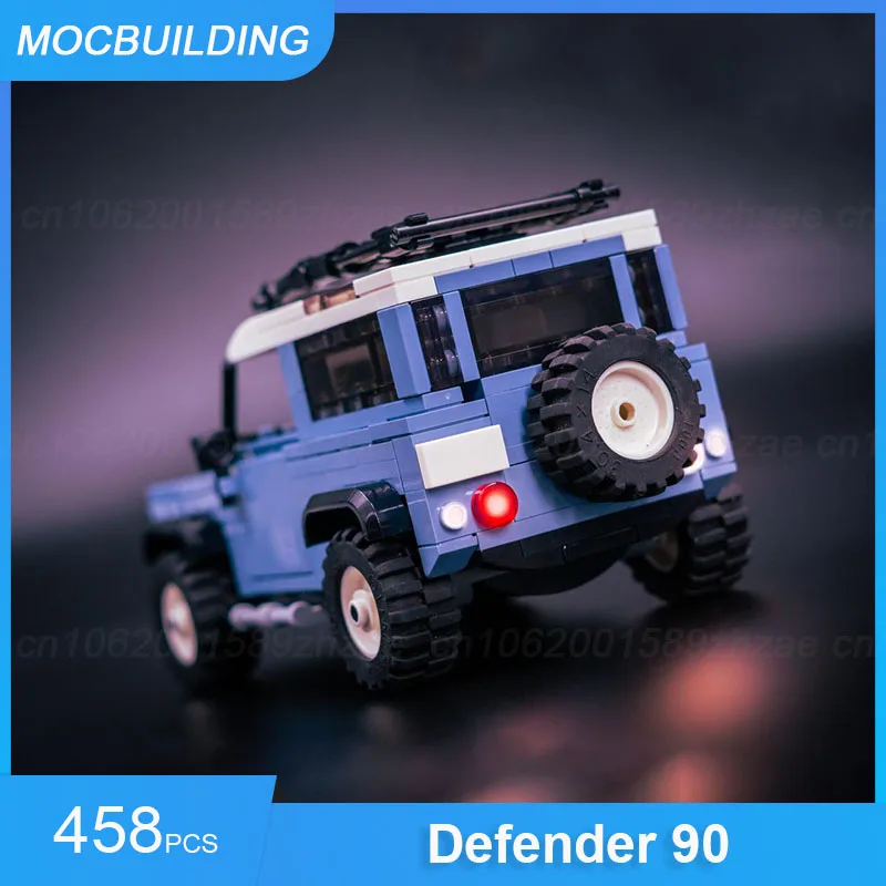 MOC Bouwstenen Defender 90 Auto Model DIY Monteren Bakstenen Transport Educatief Creatief Speelgoed Collectie Geschenken 458 STKS