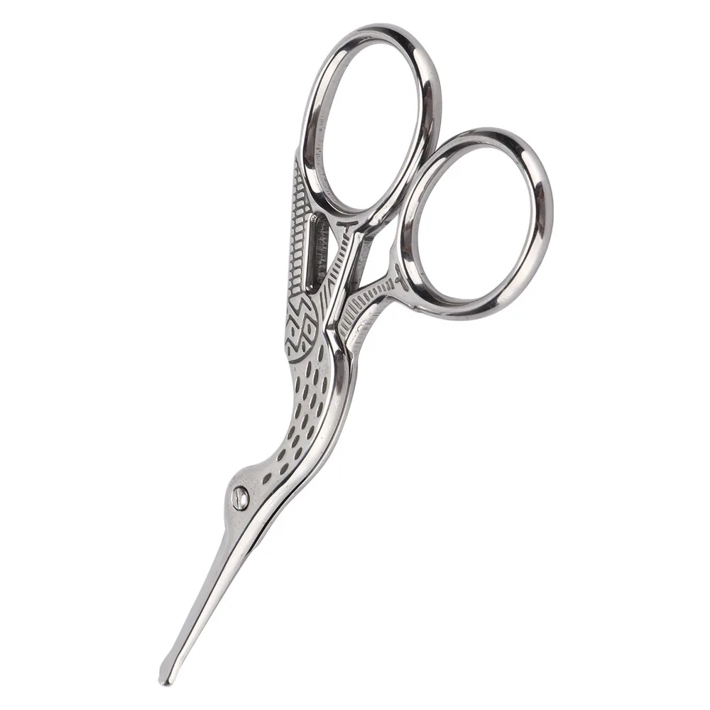 Safe Use Stainless Steel Nose Hair Scissors Round Head Eyebrow Trimming Scissors Facial Hair Scissors For Beard Trimming