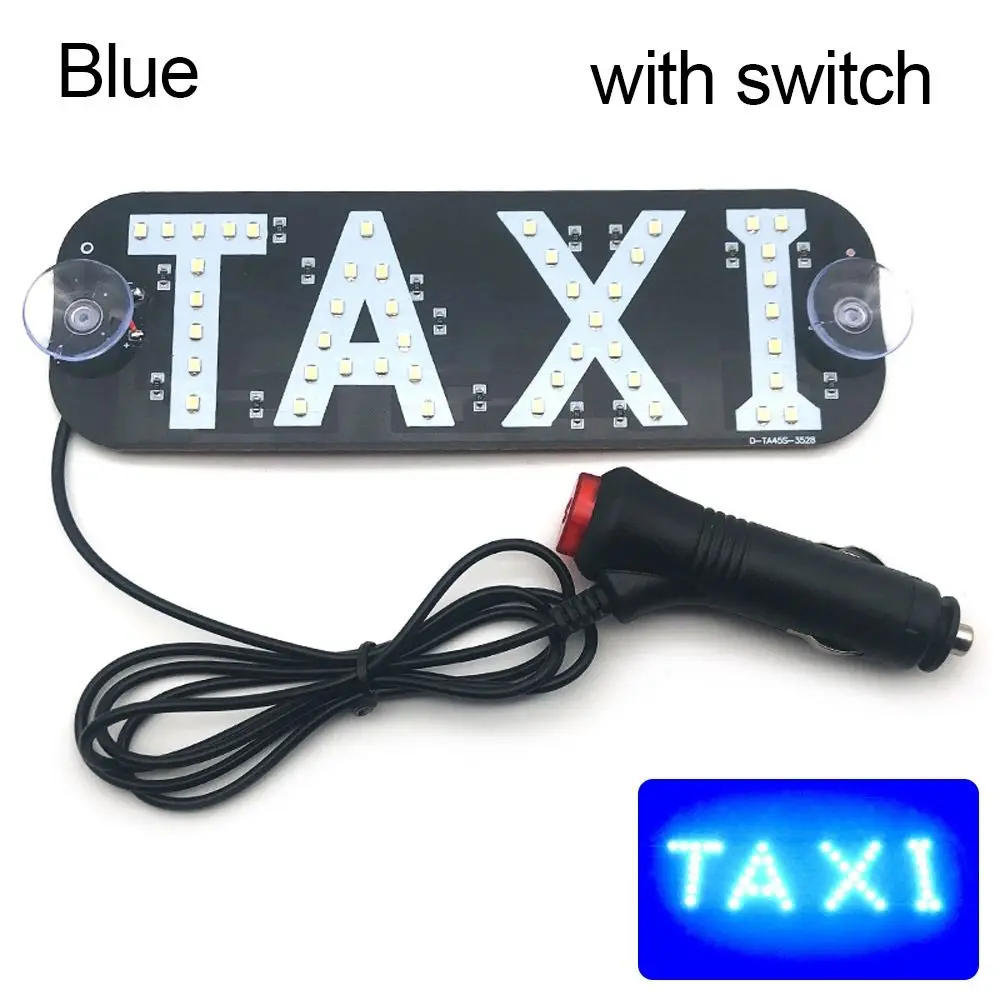 Luz de Señalización LED Duradera para Taxi, 45SMD 2835, Lámpara de Señalización para Automóvil con Interruptor, Luz Indicadora para Parabrisas, Accesorio para Automóvil