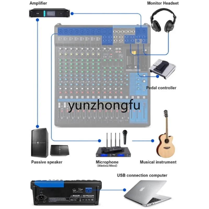 MG16XU dj usb pro controller professional audio 24 DSP sound mixing console mixer mixers for karaoke for Stage