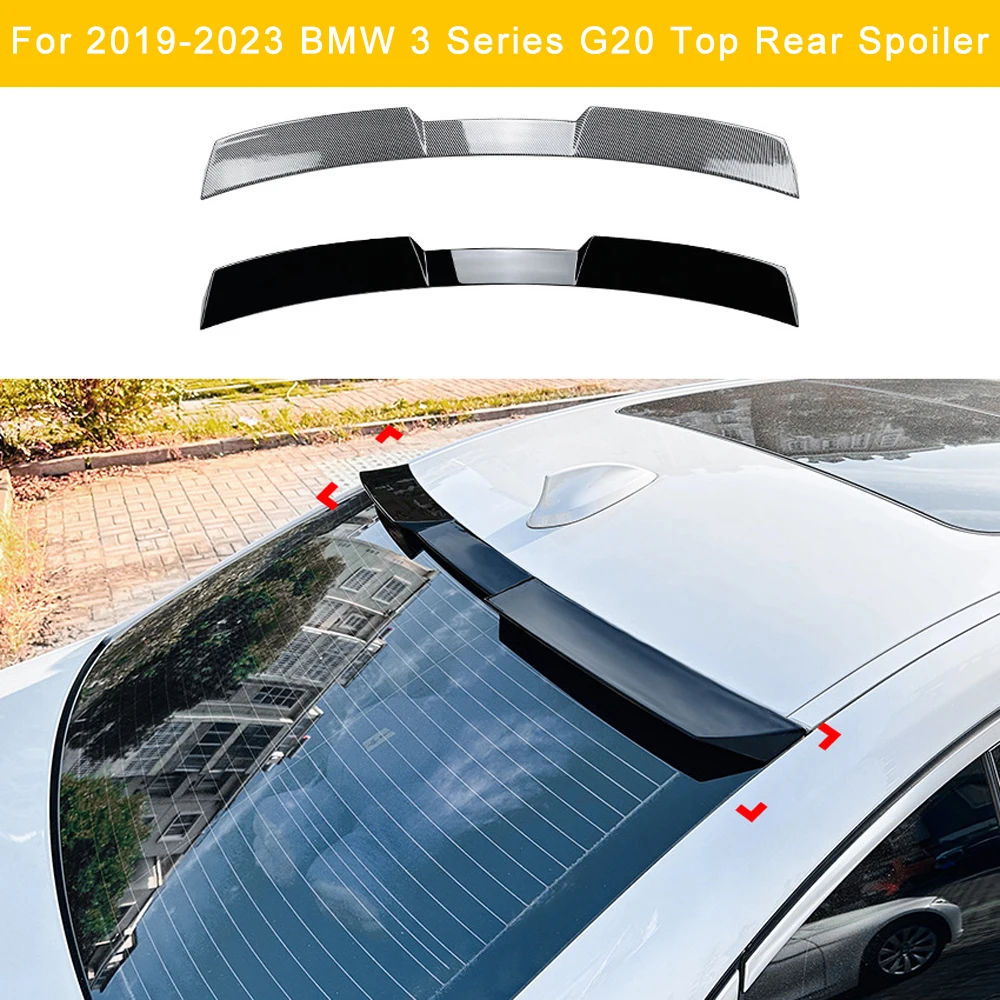 

For 2019-2023 BMW 3 Series G20 320i 325i 330i Roof Spoiler Wing ABS material no drilling installation aerodynamic parts Body Kit