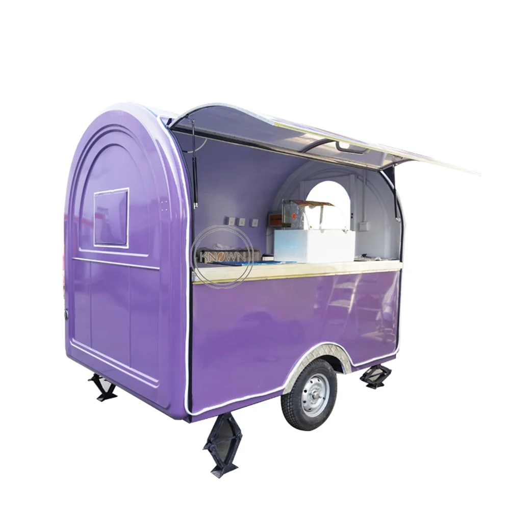 

Fast Food Trailer Snack Coffee Shop Cart Ice Cream Hot Dog Kiosk Custom Concession Food Truck Van Fully Equipments