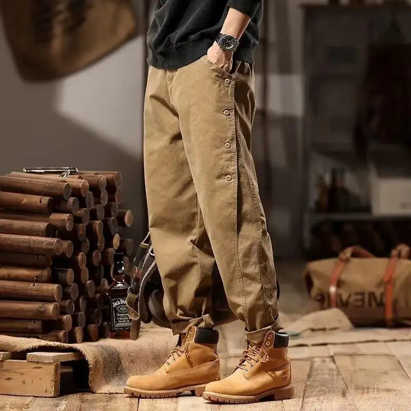 Pantalons pour hommes Y2K Joggers Salopette Vêtements quatre saisons Pantalon thermique Baggy Sweats Lâche Streetwear Jeunes Sweetpants En Gros