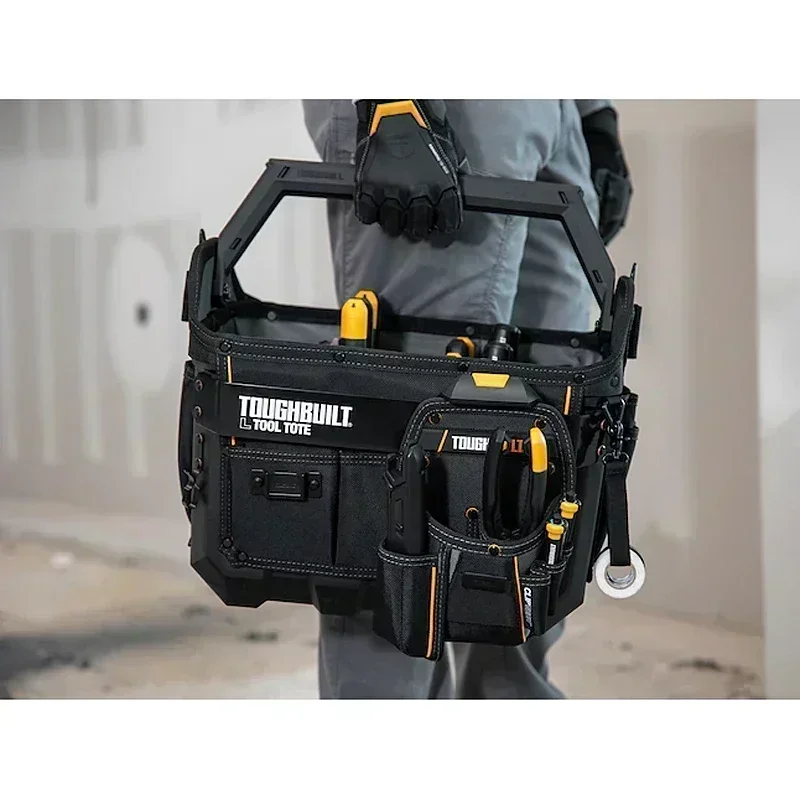 

Сумка для инструментов TOUGHBUILT 12/16 дюймов, средняя/большая, 1 шт., из водонепроницаемой ткани Оксфорд, с жестким дном, многофункциональная, TB-CT-82-12/16