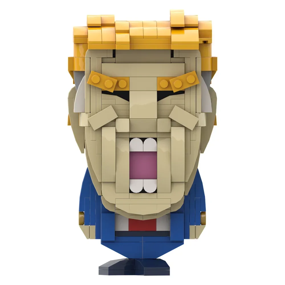 Modèle de blocs de construction de figurines de dessin animé, cadeau de jouet de brique, Donald Trump, candidat du président américain, MOC