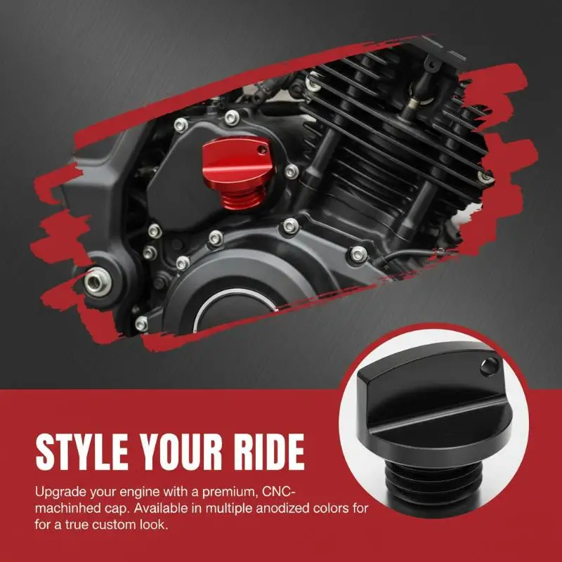 New M20 * 2.5 Universal Motorcycle Engine Oil Filler Cap Screw Cover Plug Gray With O-ring Valve Oil Cap Transmission Tank Cover