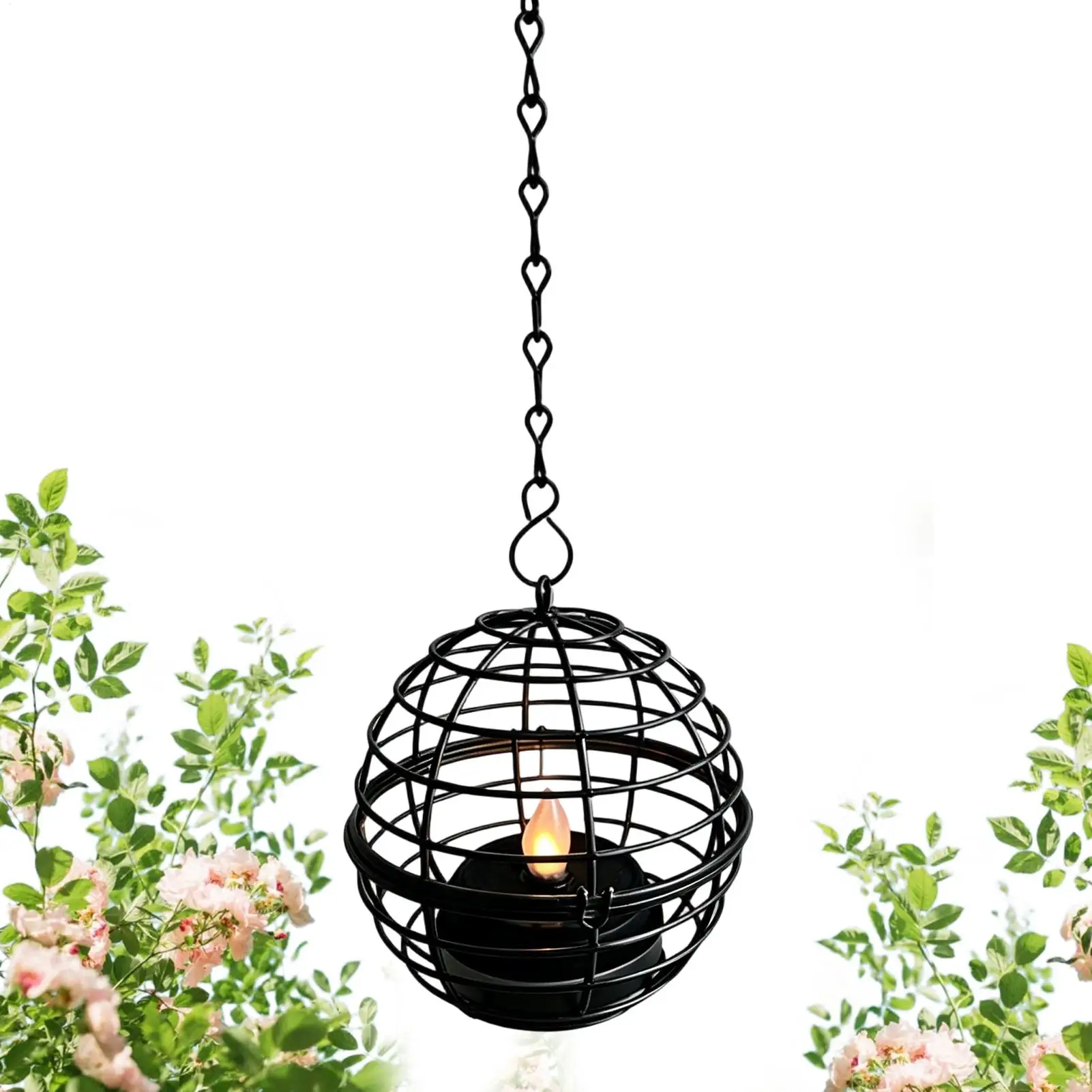 

Solar Tealight Candle Outdoor Decorative Ball Cage Candle Holder Solar Powered Tealights For Porch Patio Garden Yard Farmhouse