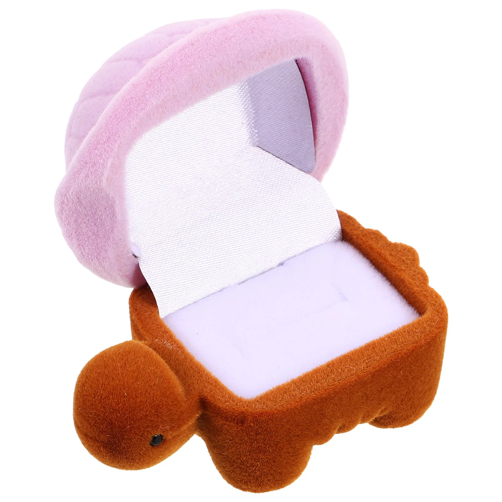 Adorable Turtle Design Jewelry Box Keepsake Storage for Rings Earrings Soft Interior Portable Mini Trinket Case Wedding Ring