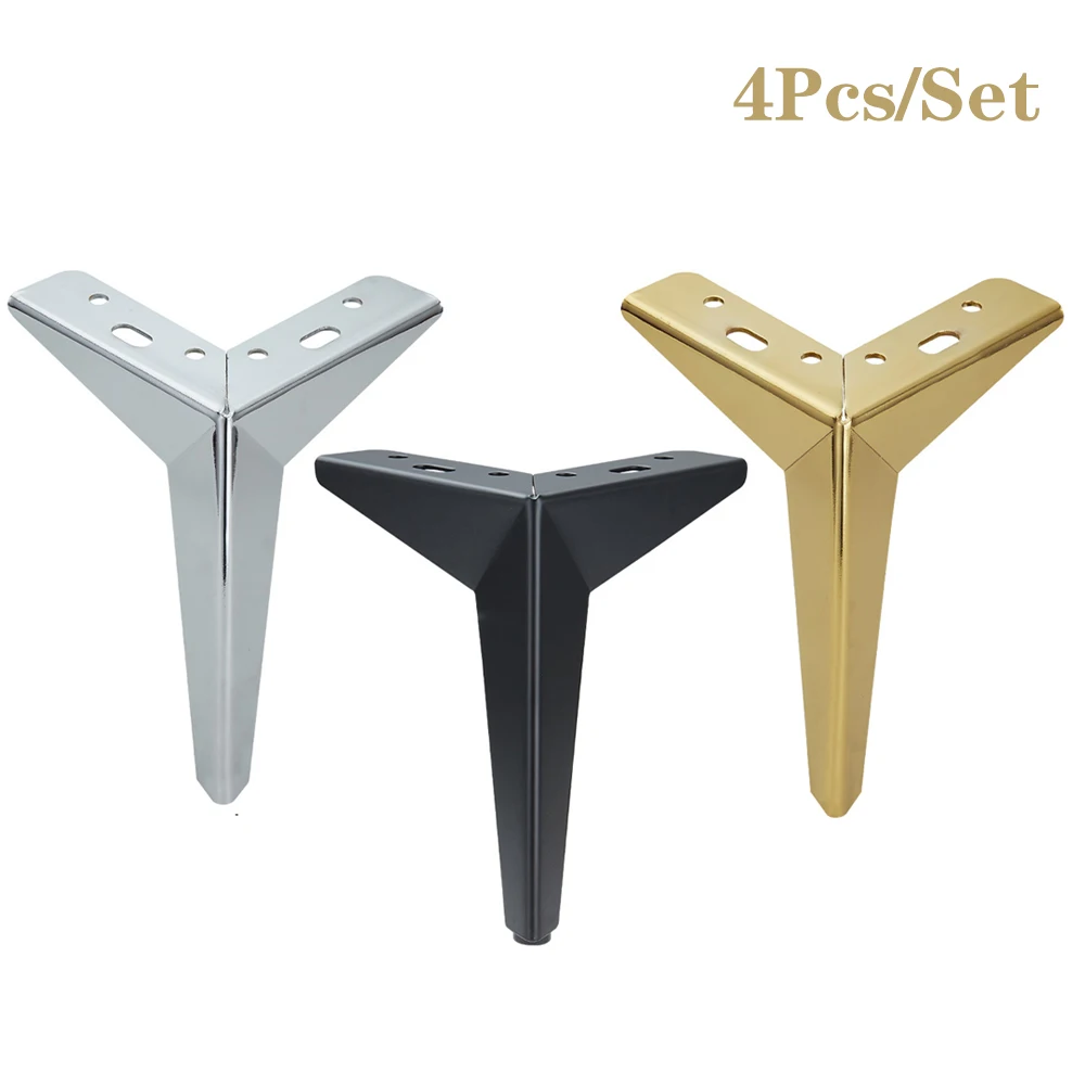 4Pcs Metal Rhombus Furniture Table Legs for Sofa Chair Bed TV Cupboard Cabinet Feet Height 10/13/15/17CM Furniture Hardware