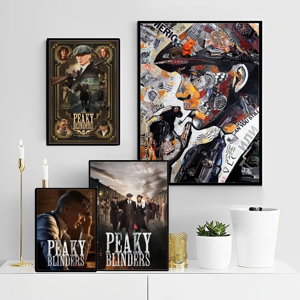 T-Thomas Shelby Anime poster Sticky Whitepaper Sticker DIY Room Bar Cafe Kawaii Room Decor