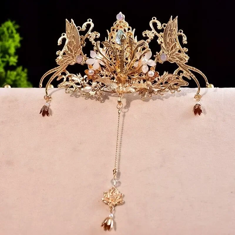 

Women's Headwear Double Butterfly with Tassel Chinese Hair Accessories