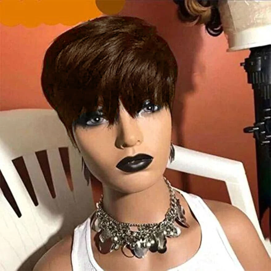 Short Straight Pixie Cut Wig for Women