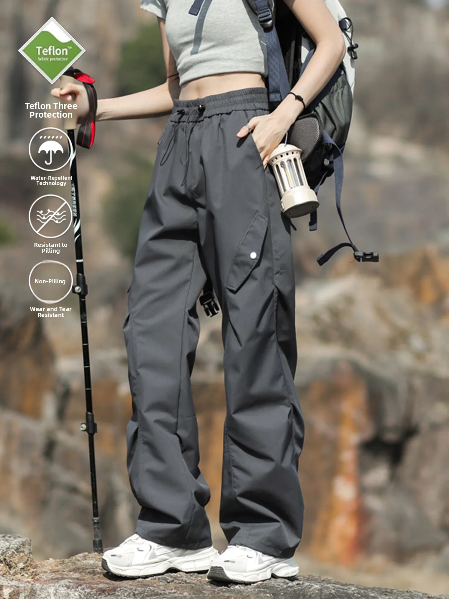 

Detachable Three-in-One Work Trousers Men's Women's Autumn Winter Warm Waterproof Windproof Outdoor Three-Proof Workwe...