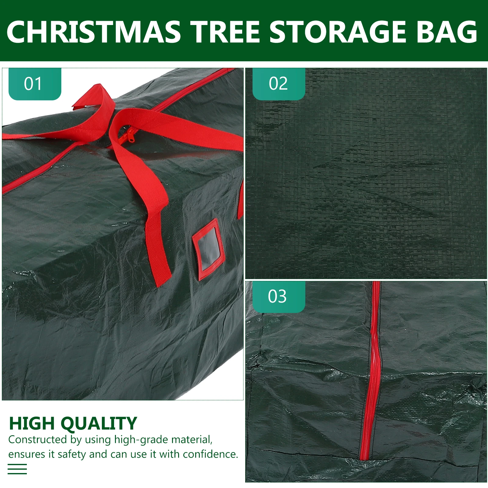 

1Pcs Christmas Tree Storage Bag High-Quality Zipper Waterproof Portable Container for Party Gift Household Storage Xmas Bag