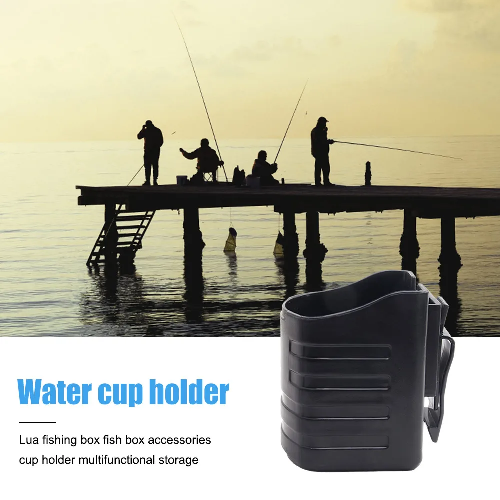 Plastic Fishing Box Water Carrier Easy Installation Fishing Box Bottle Holder Portable Removable Multifunctional for Fished Gear