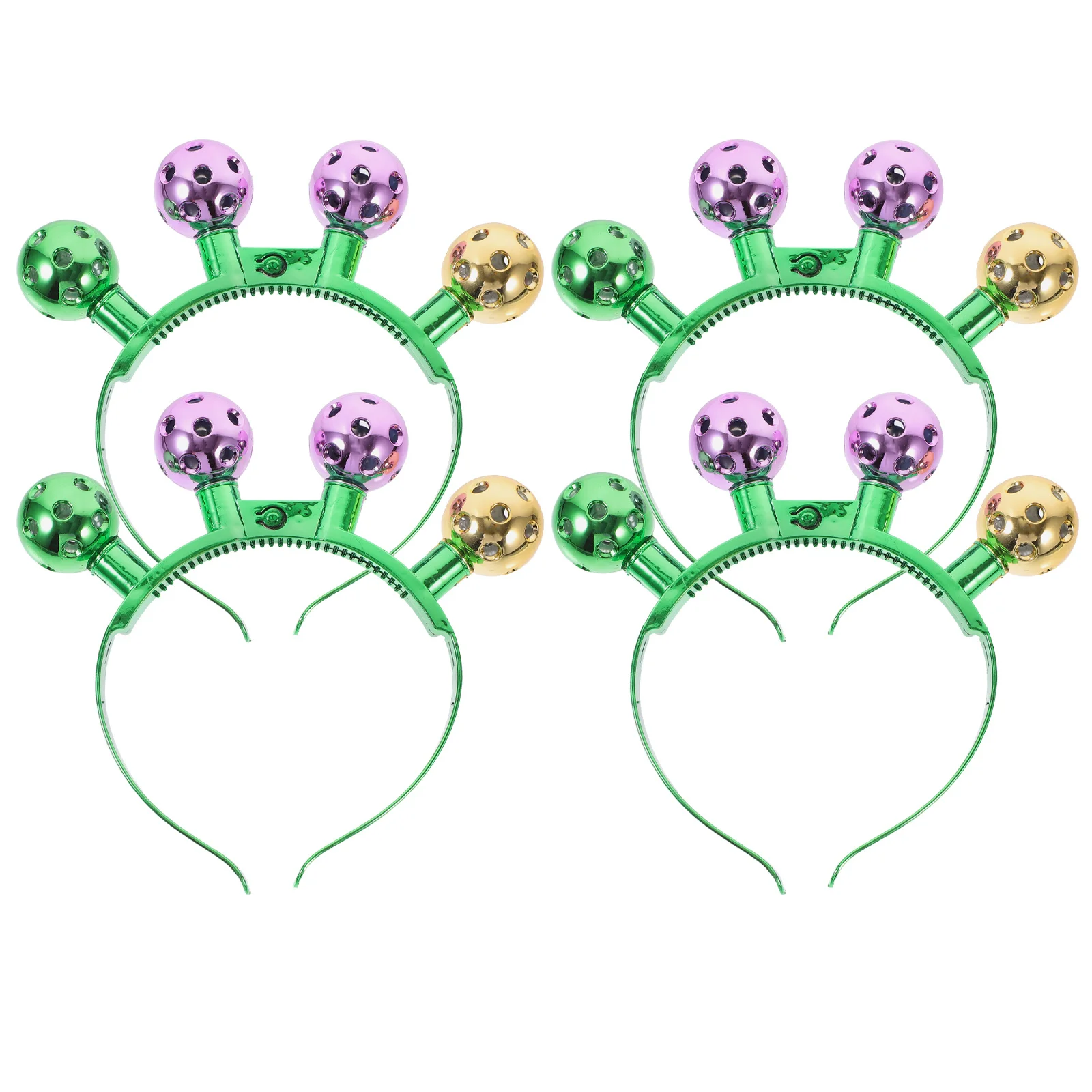 

4Pcs LED Christmas Headbands Glow Adjustable Adult Party Disco Holiday Accessories Disco Headband Bell Headband