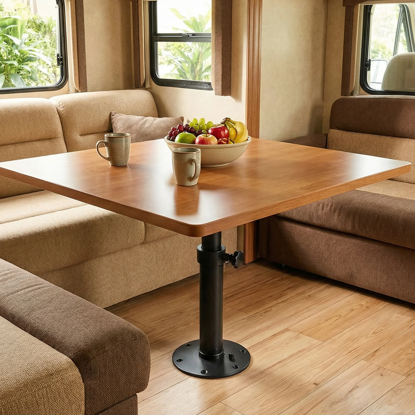 

RV Table Pedestal Stand Leg One-Leg Lifting System Adjustable Tables Pedestal Mount 27.5In for Boat Yacht Motorhome Caravan