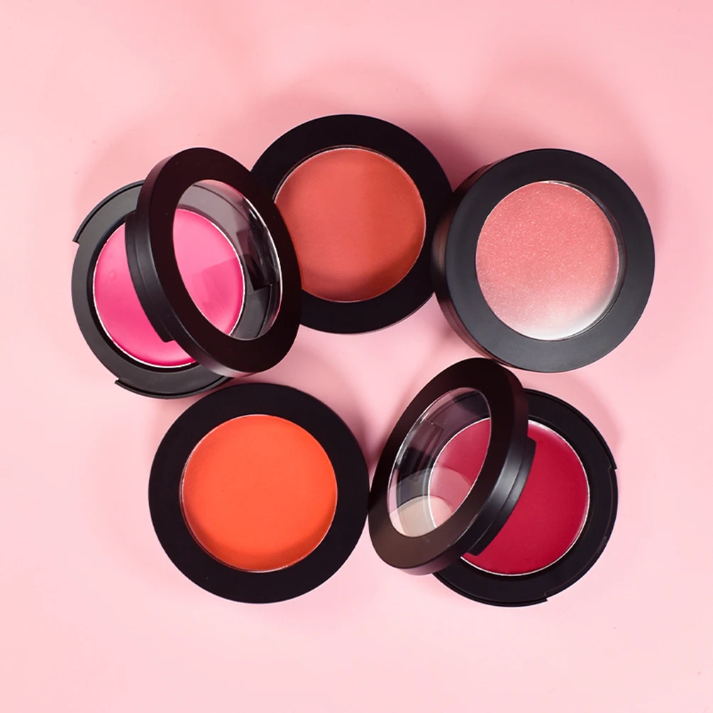 Fard à joues en poudre et crème avec couvercle transparent, 13 couleurs, marque privée, Logo personnalisé, longue durée, haute teneur en pigments, pêche, maquillage imperméable, vente en gros