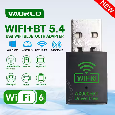 900Mbps USB WiFi Bluetooth Adapter 2 IN 1 Dual Band 2.4G/5GHz Wi-Fi Dongle High-Speed Wireless Network Card Receiver PC Laptop