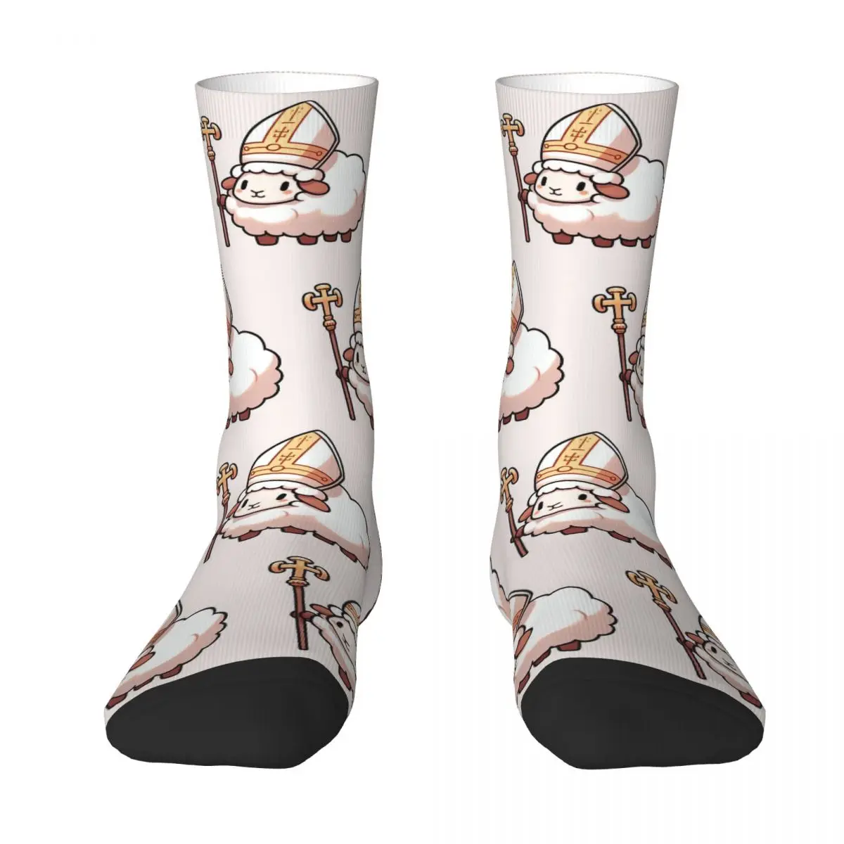 Pope Sheep Unisex Winter Socks Hiking Happy Socks Street Style Crazy Sock