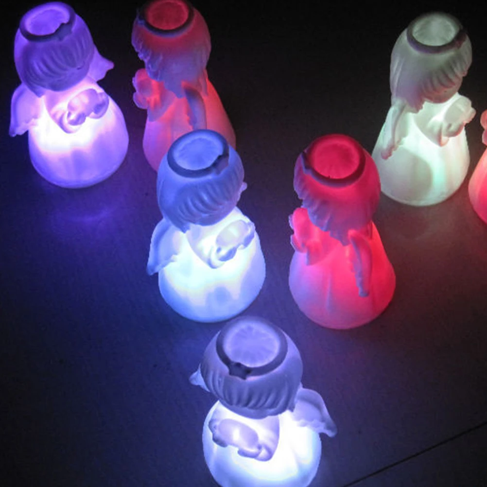 6 قطع LED مصباح ليلي على شكل سبعة ألوان لطيف ديكور متوهج لغرفة النوم وغرفة الأطفال وحفلات الزفاف المحمولة #6