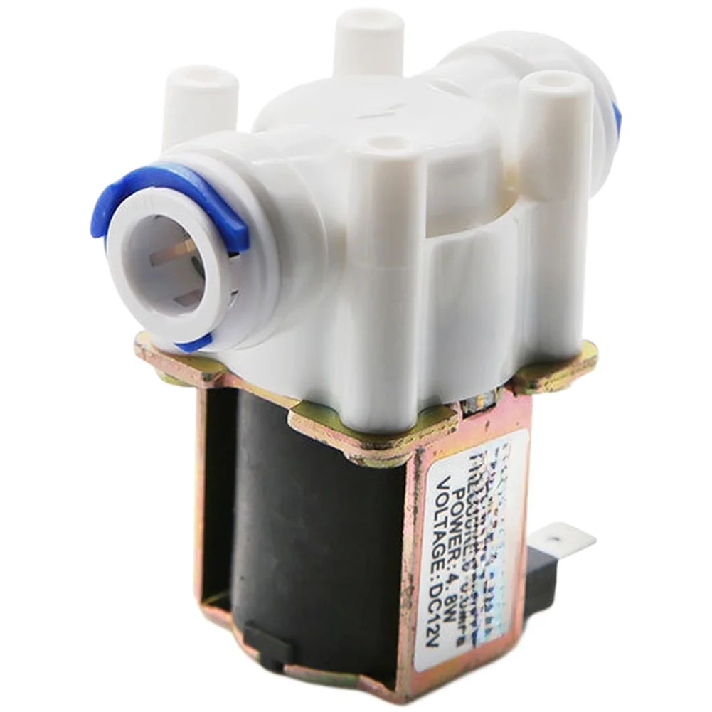 12V 24V Normally Closed Water Inlet Solenoid Valve for RO Water Purifier Quick Connect Fitting and PE Pipe 4.8W