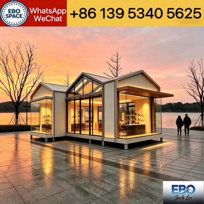 Multi-room Expandable Container Prefabricated House Luxury Mobile Villa With Terrace For Holiday Homestay