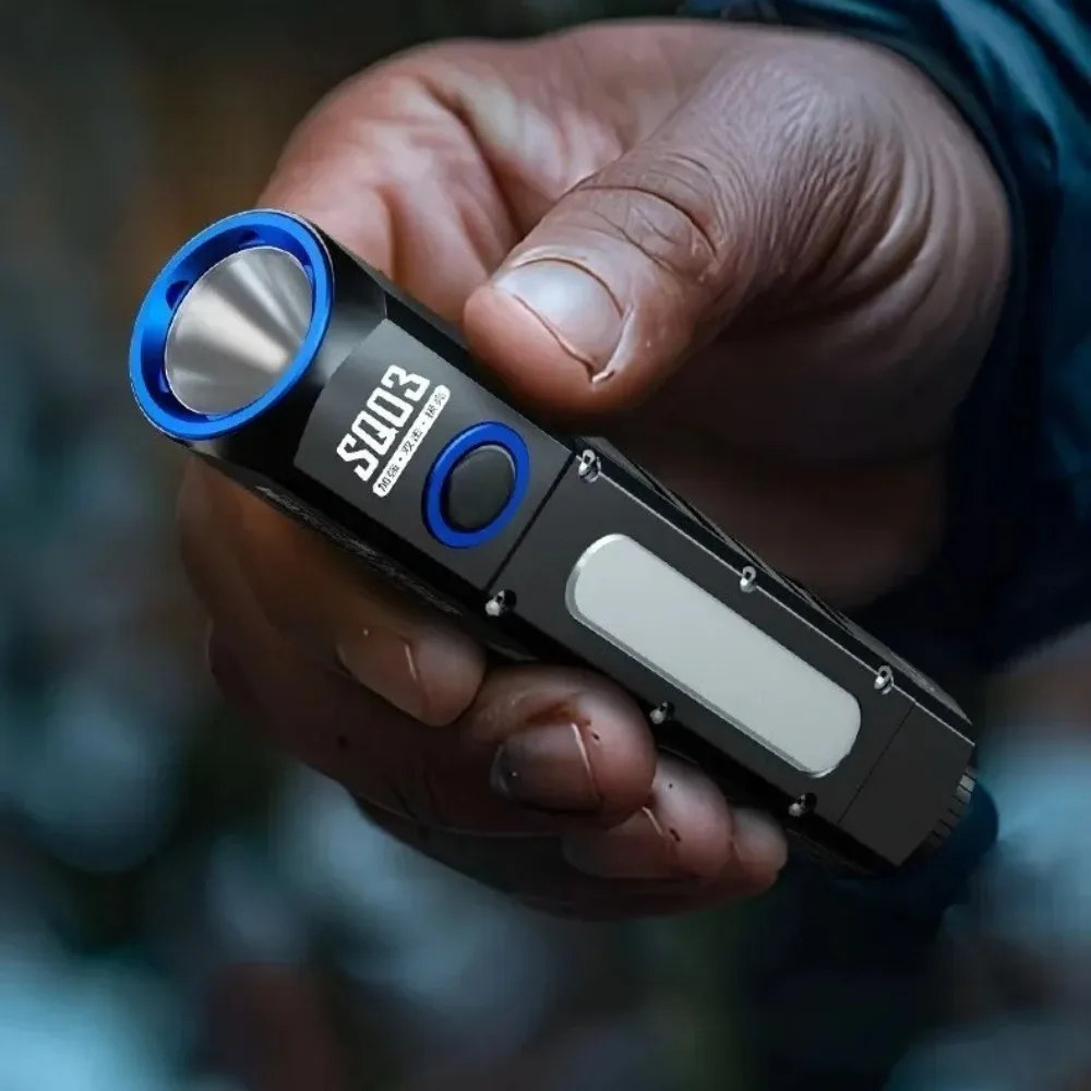 Outdoor High Lumen Aluminum Alloy LED Tactical Flashlight Rechargeable Torch COB Work Light for Camping Hiking Emergency