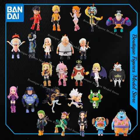 Bandai Original WCF ONE PIECE Egghead MONKEY D LUFFY CHOPPER Action Anime Figures Assembly Model Collection Gift Kids Toys