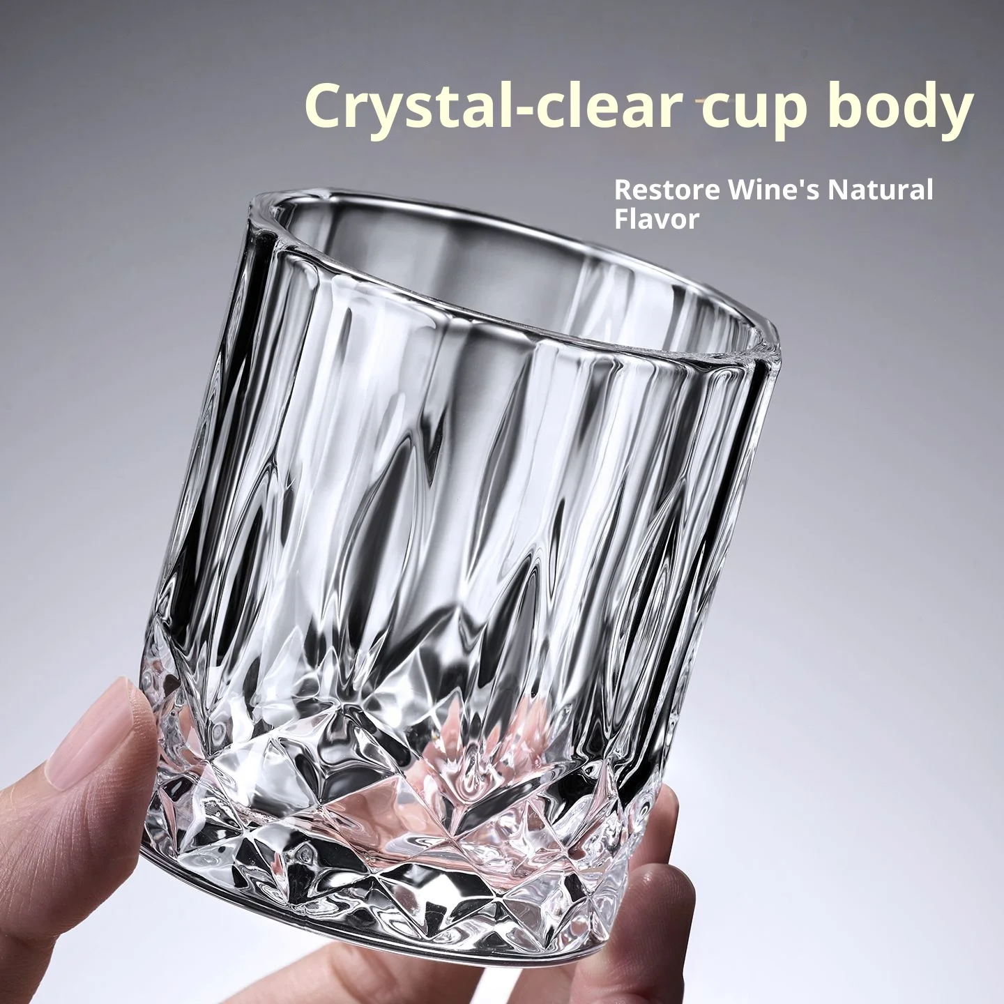 أواني زجاجية Gianxi Light الفاخرة Baijiu - كؤوس نبيذ منزلية ممتازة ذات قيمة جمالية عالية 2025 مجموعة نبيذ بتصميم جديد مكونة من طلقتين #3