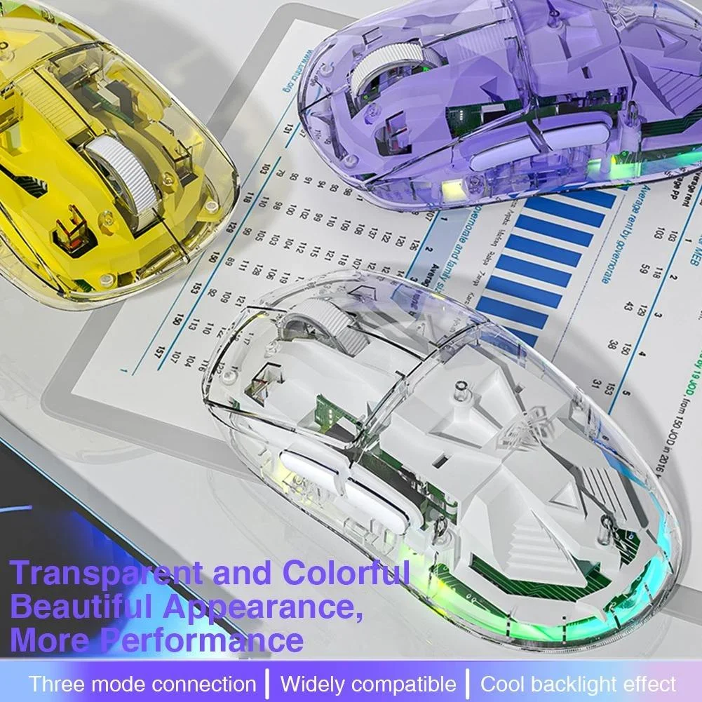 Mouse wireless SC660 Mouse da gioco Bluetooth Sensore ottico 10000 DPI Mouse ergonomici programmabili macro per PC portatile Gamer