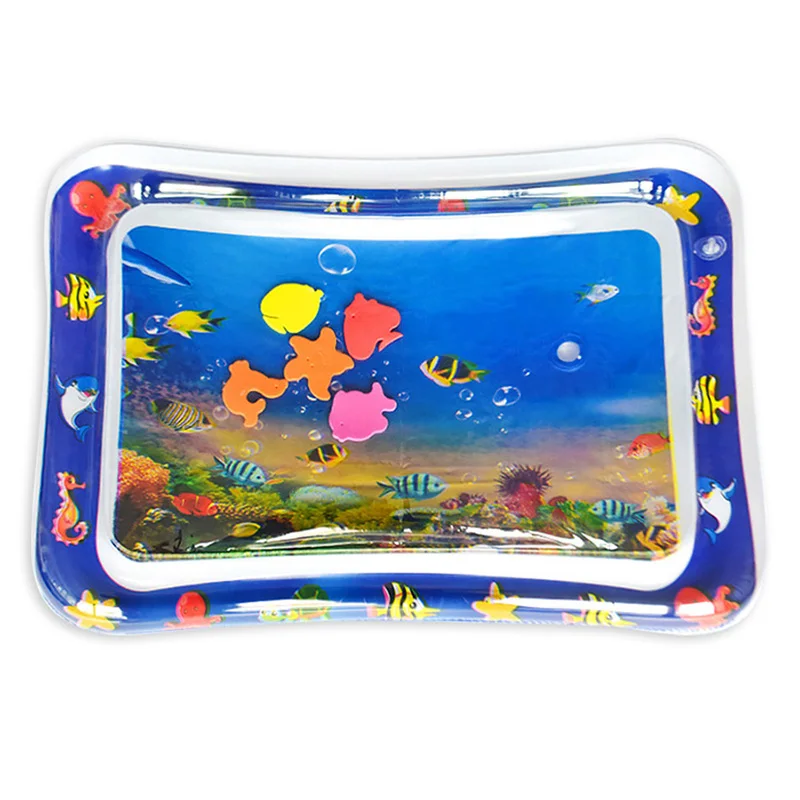 1pc Tropical Fish Inflatable PVC Playing Mat Baby Play Water Mat Toddler Pad Kids Early Education Activity Toys Mat Cushion Gift