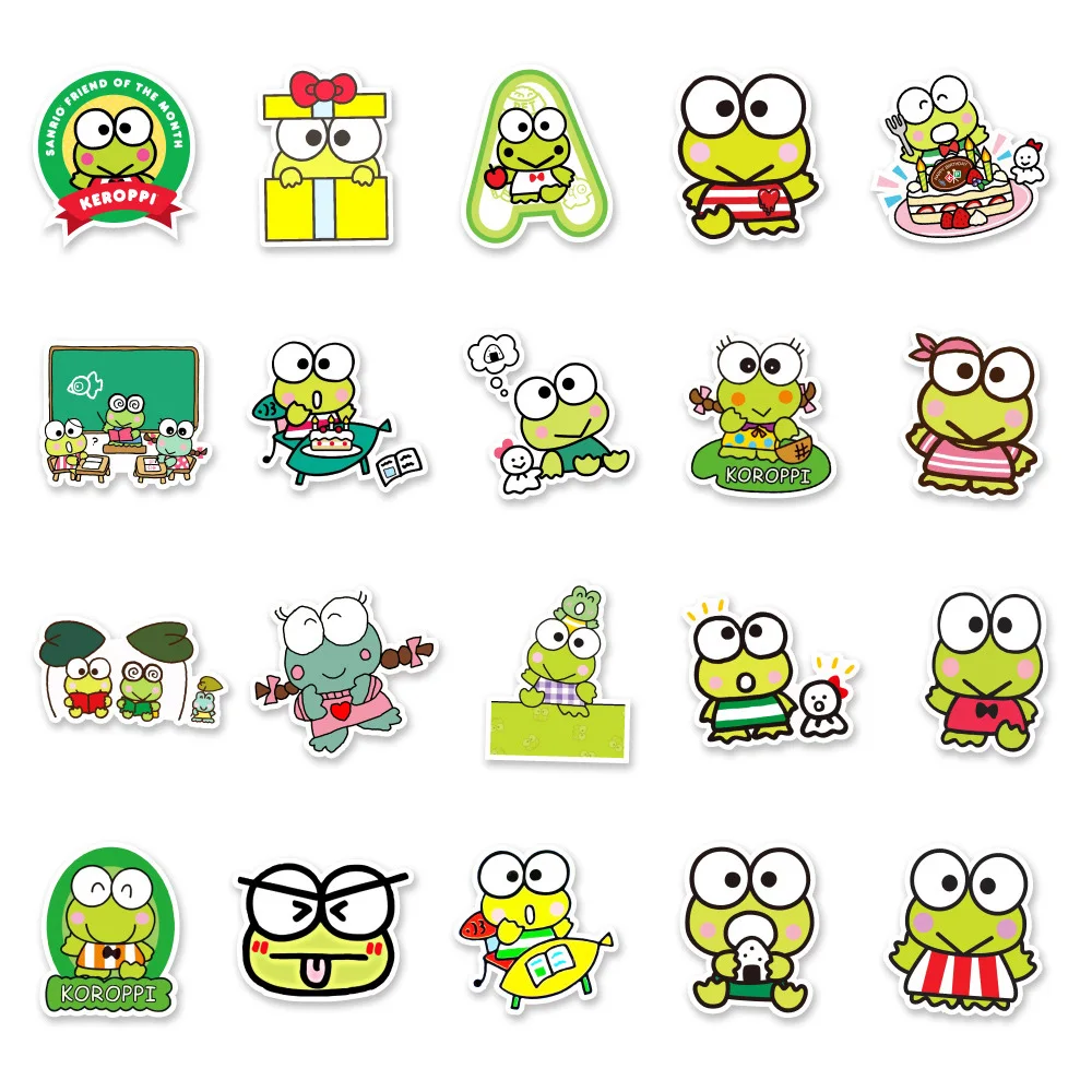10/30/50pcs KEROKERO KEROPPI Sanrio Stickers Cute Cartoon Frog Decals DIY Suitacse Laptop Phone Bike Graffiti Sticker Decoration